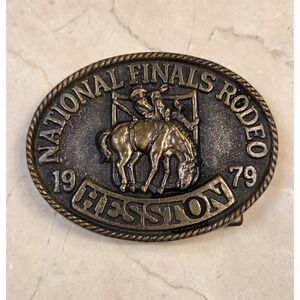 1979 Hesston Collectors Belt Buckle National Finals Rodeo NFR Fifth Edition